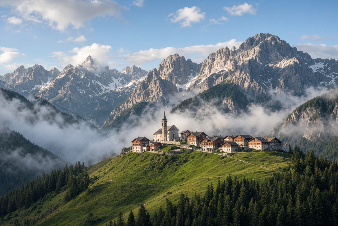 Il borgo friulano sospeso tra montagne e cielo